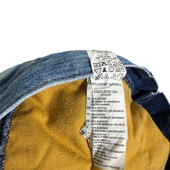 G-Star Size 33x34 Arc Loose Tapered Jeans Faded Medium Blue Wash - Picture 6 of 8